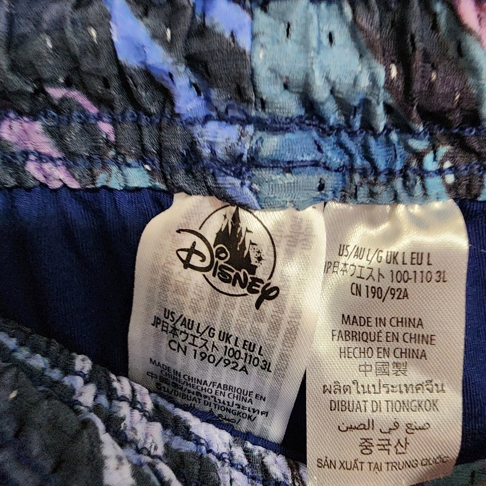 Disney Stitch Mesh Athletic Shorts Tropical Print Elastic Waist Drawstring - Picture 5 of 6